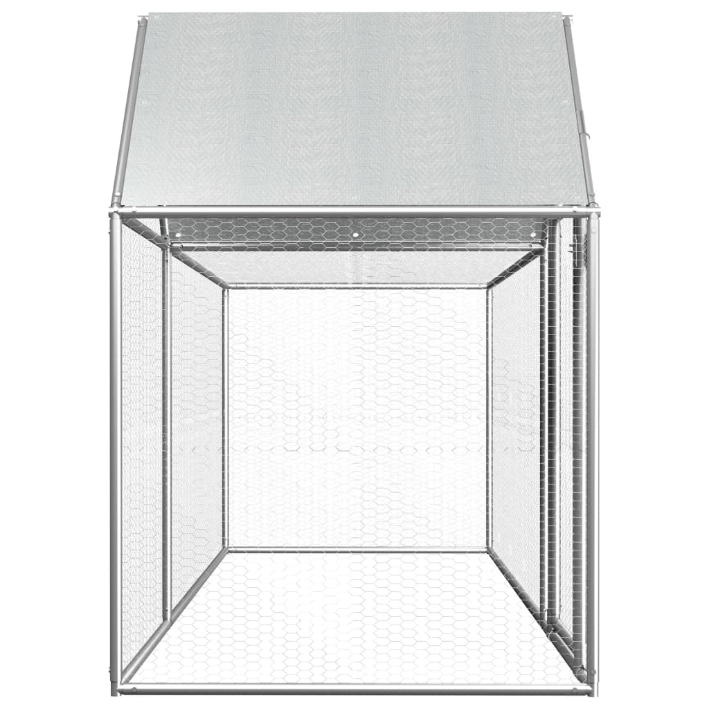 NNEVL Chicken Coop 3x1x1.5 m Galvanised Steel