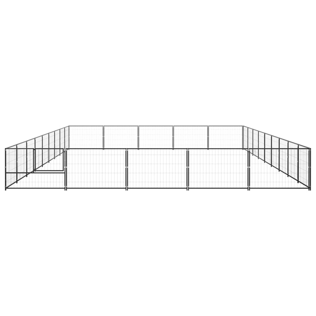 NNEVL Dog Kennel Black 45 m² Steel