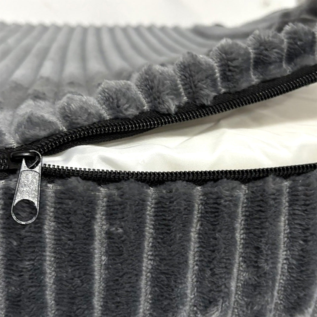 Pawz XXL Size Orthopedic Dog Bed with Corduroy Removable Cover Waterproof Washable Grey