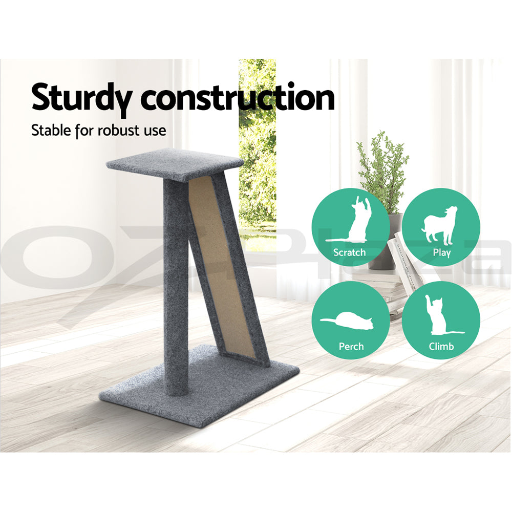 I.Pet Cat Tree Tower Scratching Post Scratcher Wood Condo Bed Toys Play Ladder