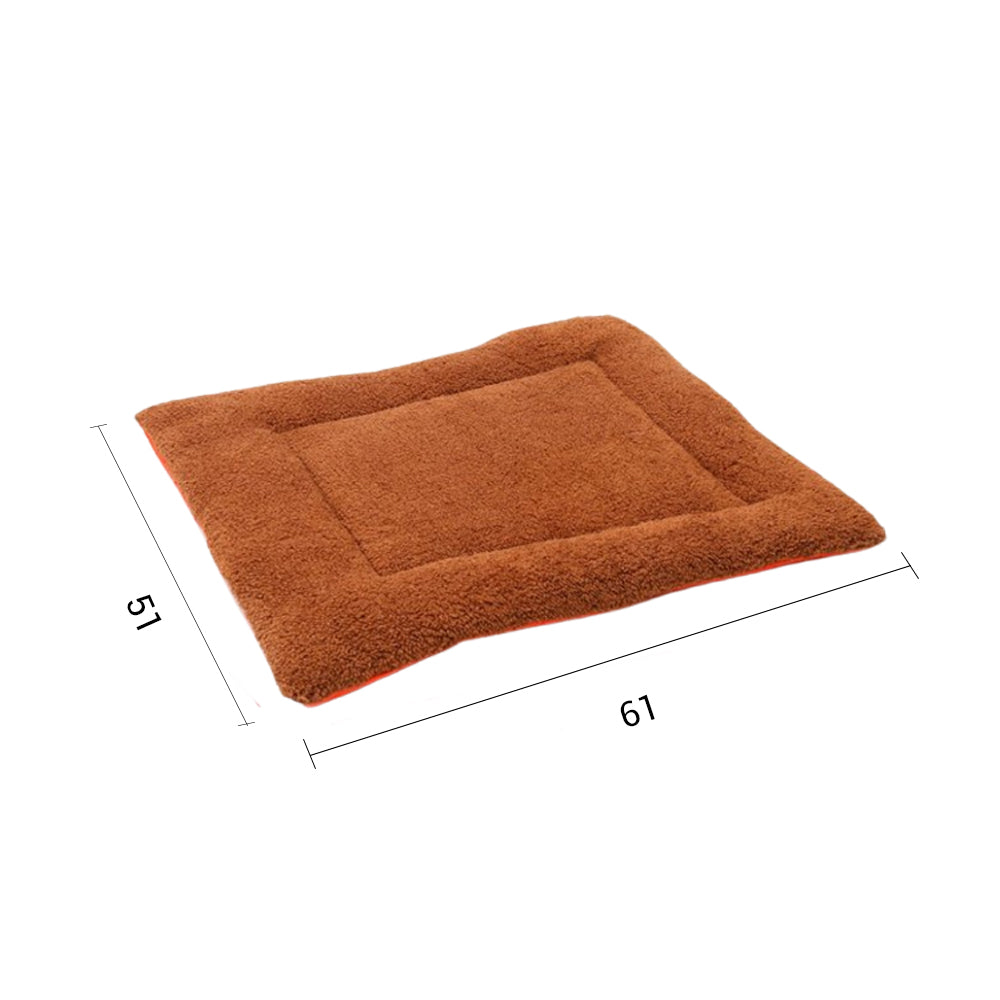 NNEAGS 2X Silver Dual-purpose Cushion Nest Cat Dog Bed Warm Plush Kennel Mat Pet Home Travel Essentials