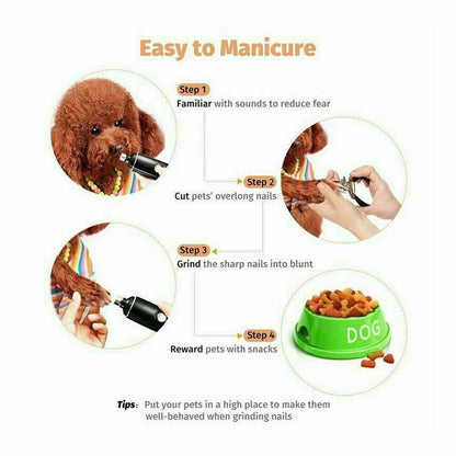 Electric Nail Grinder for Dogs and Cats - Professional Grooming Tool for Claw Care
