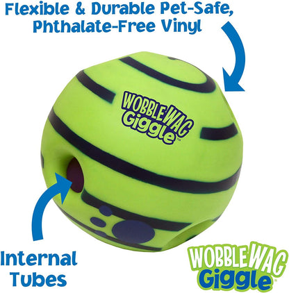 Wobble Wag Giggle Interactive Dog Toy Ball with Engaging Giggle Sounds