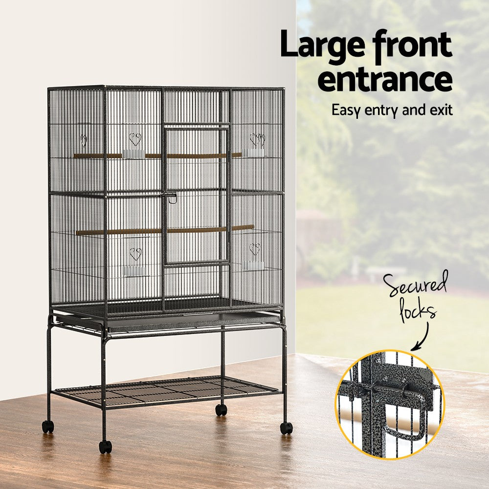I.Pet Bird Cage Large Cages 88Cm Parrot Aviary Stand-Alone Budgie Perch Canary
