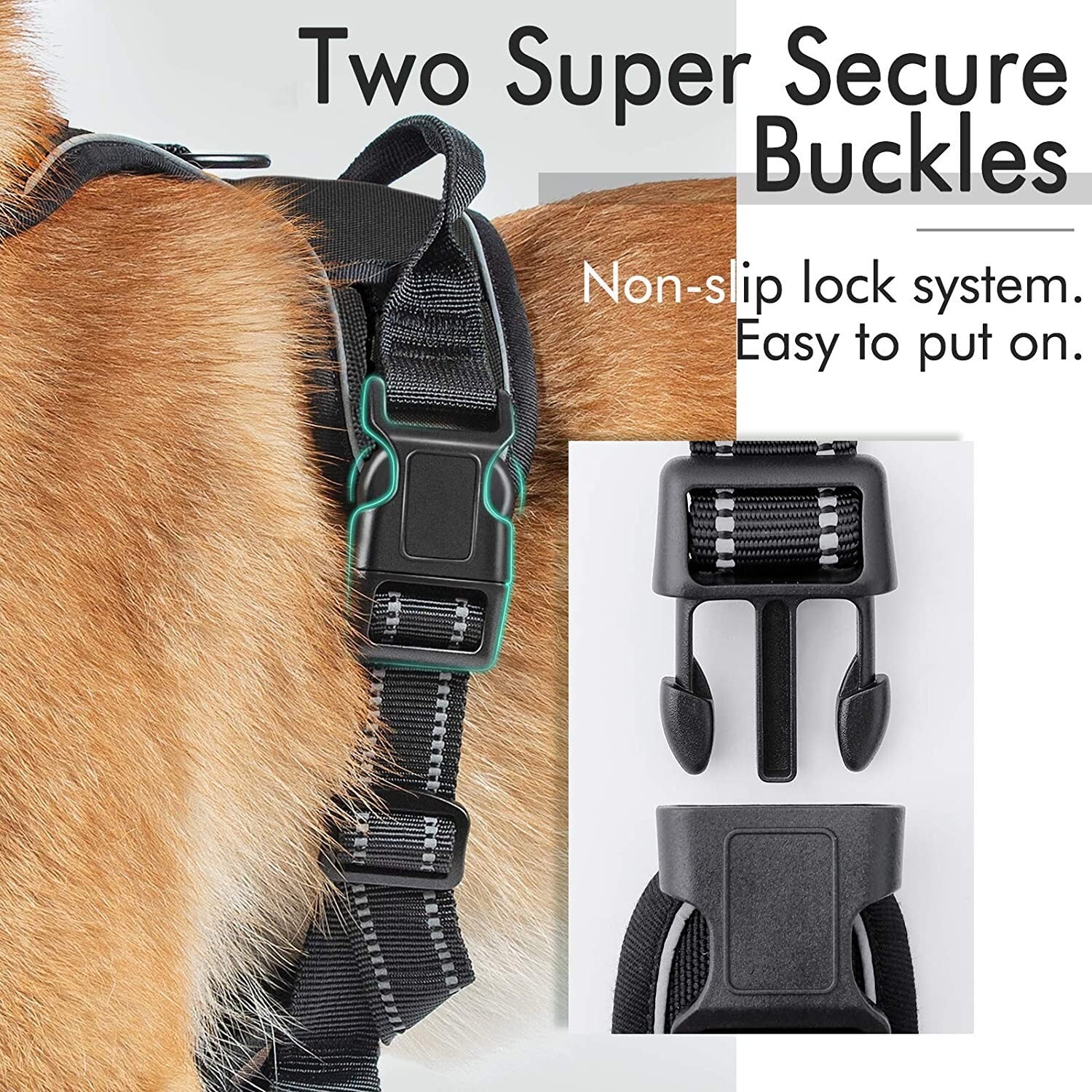 Rabbitgoo Adjustable No-Pull Front Range Dog Harness for Large Pets
