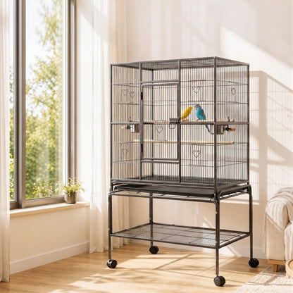 I.Pet Bird Cage Large Cages 88Cm Parrot Aviary Stand-Alone Budgie Perch Canary