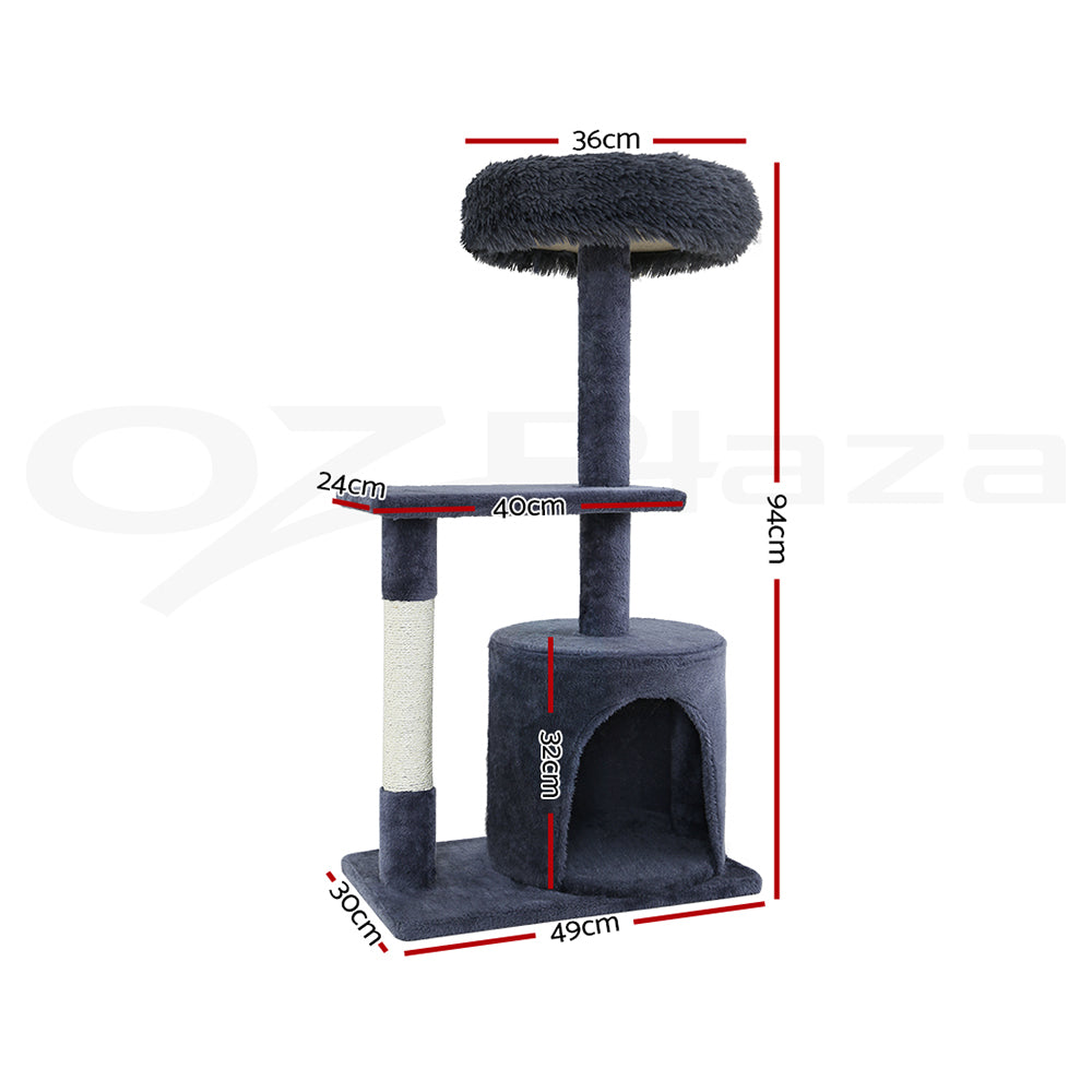 I.Pet Cat Tree Tower Scratching Post Scratcher Wood Condo Bed Toys Play Ladder