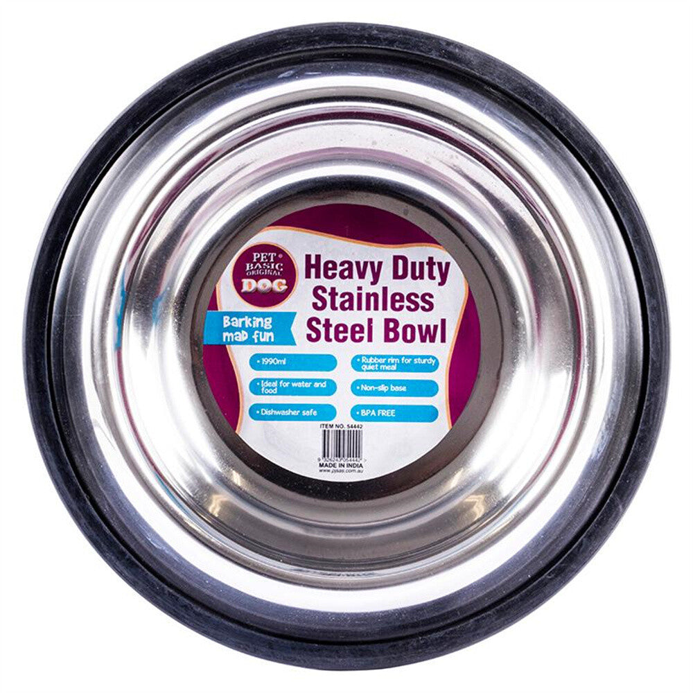 790Ml Pet Dog Puppy Food Water Dish Feeder Bowl Stainless Steel Non Slip Durable