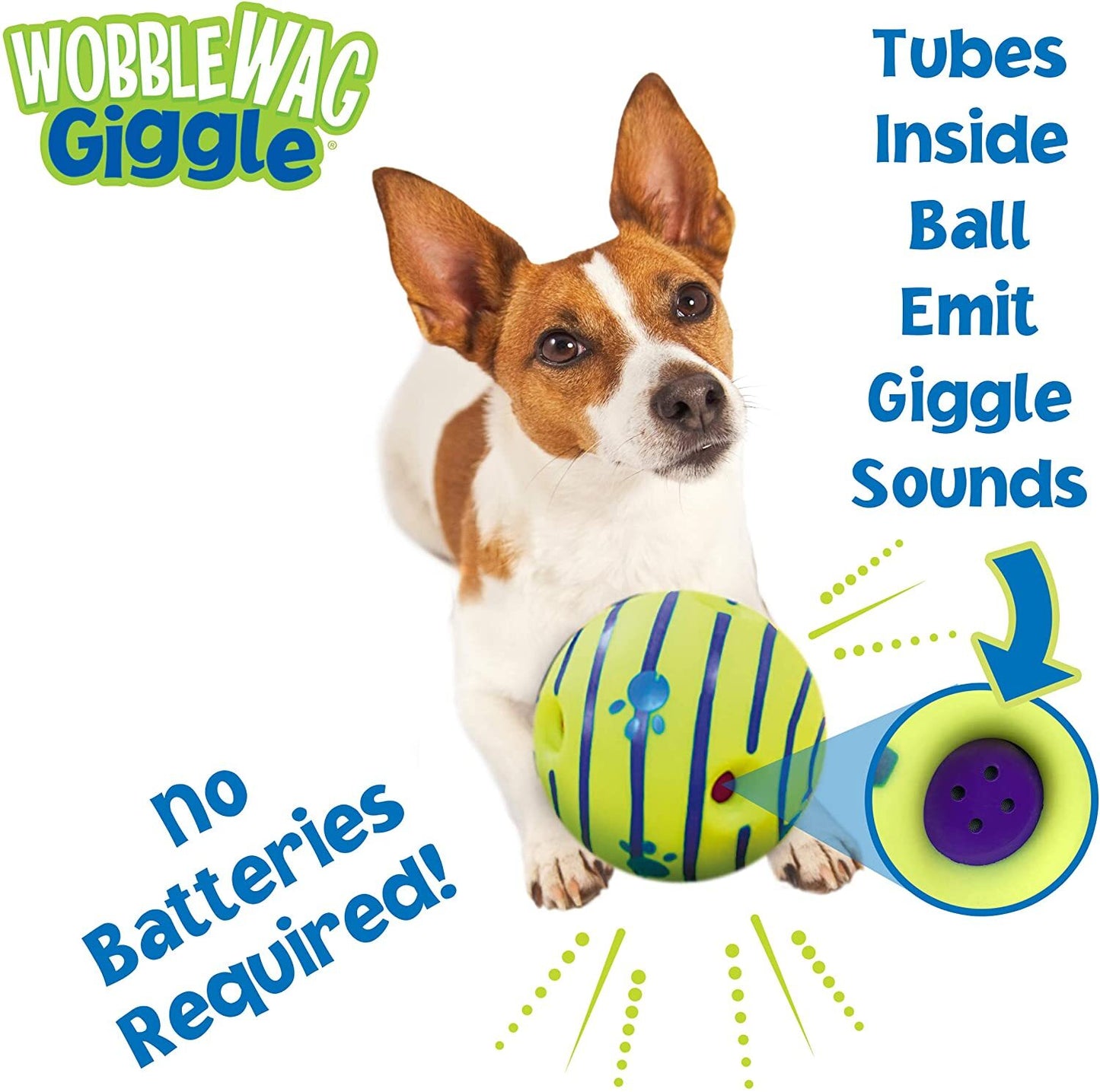 Wobble Wag Giggle Interactive Dog Toy Ball with Engaging Giggle Sounds