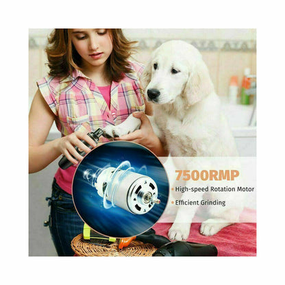 Electric Nail Grinder for Dogs and Cats - Professional Grooming Tool for Claw Care