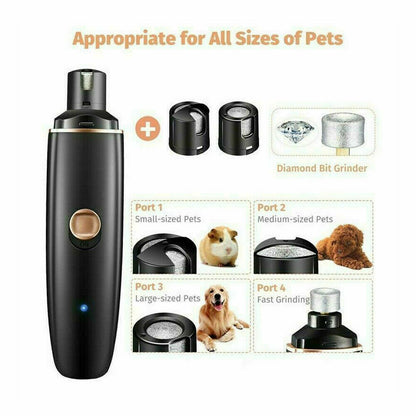 Electric Nail Grinder for Dogs and Cats - Professional Grooming Tool for Claw Care