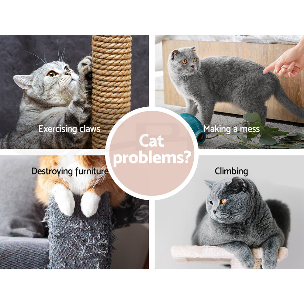 I.Pet Cat Tree Tower Scratching Post Scratcher Wood Condo Bed Toys Play Ladder