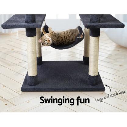 I.Pet Cat Tree Tower Scratching Post Wood Scratcher Condo Toys Trees Bed Large