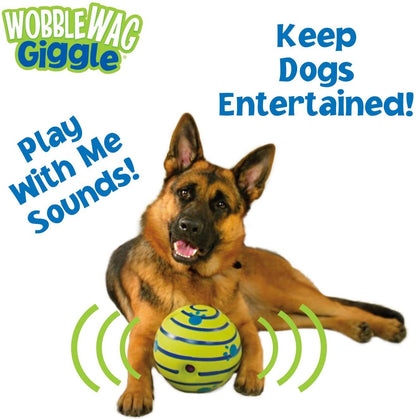 Wobble Wag Giggle Interactive Dog Toy Ball with Engaging Giggle Sounds