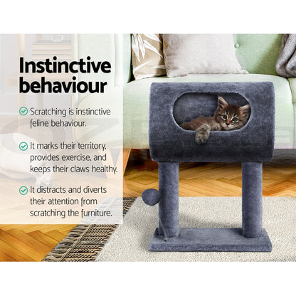 I.Pet Cat Tree Tower Scratching Post Scratcher Wood Condo Bed Toys Play Ladder