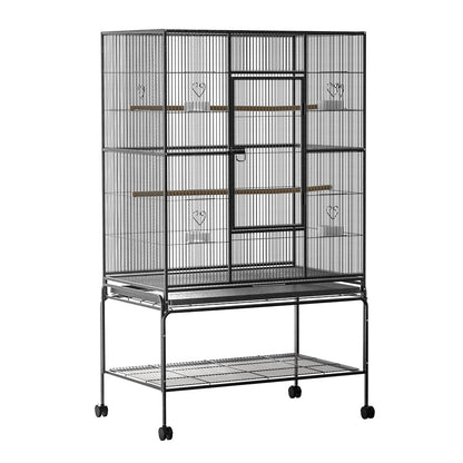 I.Pet Bird Cage Large Cages 88Cm Parrot Aviary Stand-Alone Budgie Perch Canary