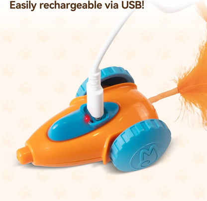 Cat Toy, Automatic Interactive Migicar Toy like a Mouse, Intelligent Programme, Rechargeable Kitten Toy