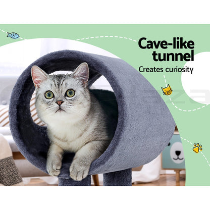 I.Pet Cat Tree Tower Scratching Post Scratcher Wood Condo Bed Toys Play Ladder