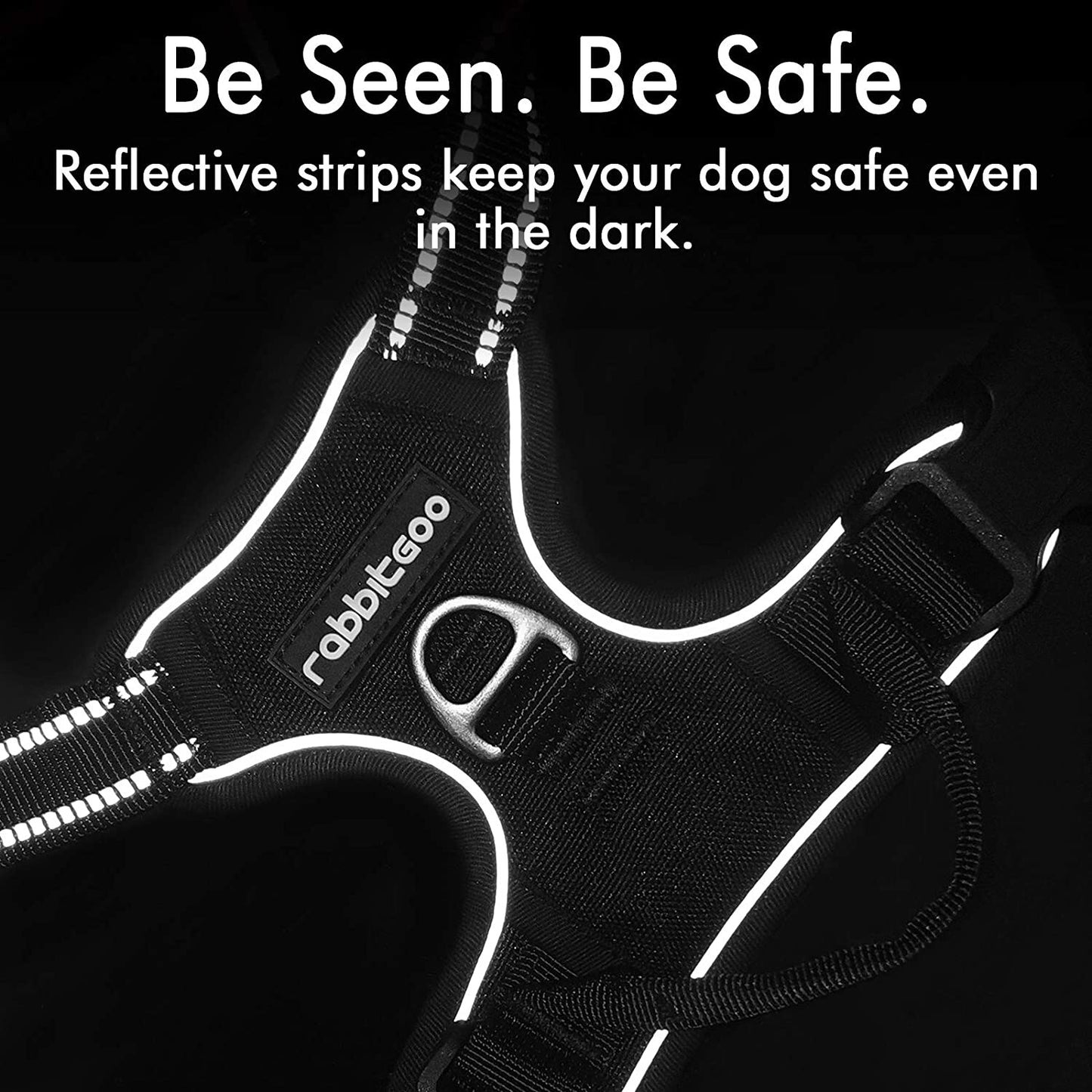 Rabbitgoo Adjustable No-Pull Front Range Dog Harness for Large Pets
