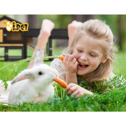I.Pet Chicken Coop Rabbit Hutch Extra Large Run House Cage Wooden Bunny Outdoor