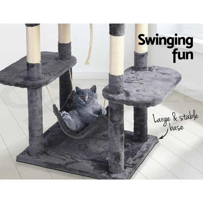 I.Pet Cat Tree Tower Scratching Post Wood Scratcher Condo Toys Trees Bed Large