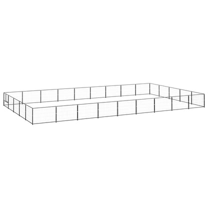 NNEVL Dog Kennel Black 45 m² Steel