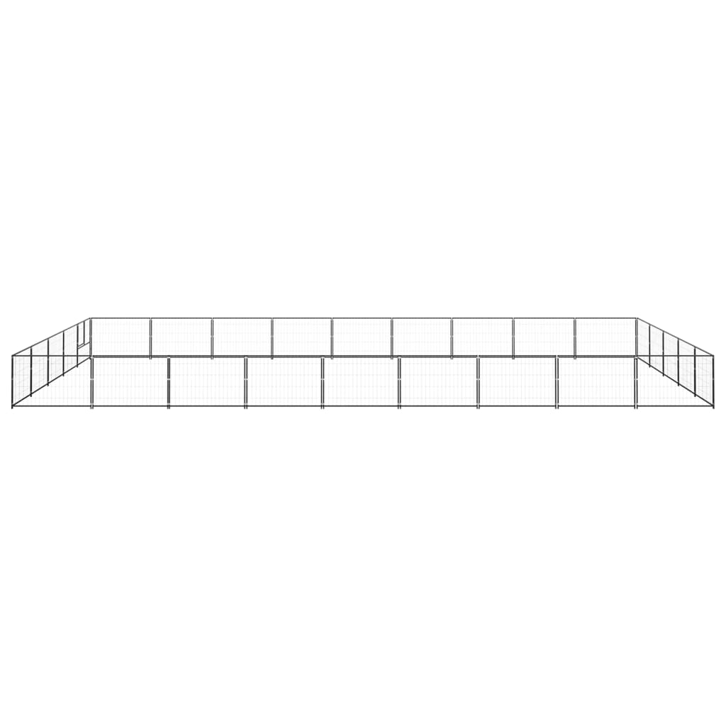 NNEVL Dog Kennel Black 45 m² Steel