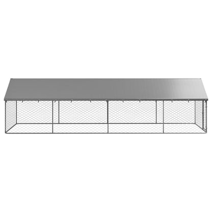 NNEVL Outdoor Dog Kennel with Roof 600x200x150 cm