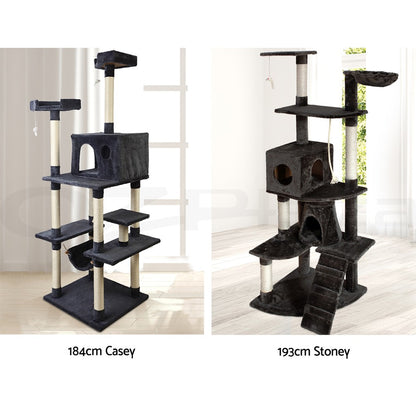 I.Pet Cat Tree Tower Scratching Post Wood Scratcher Condo Toys Trees Bed Large