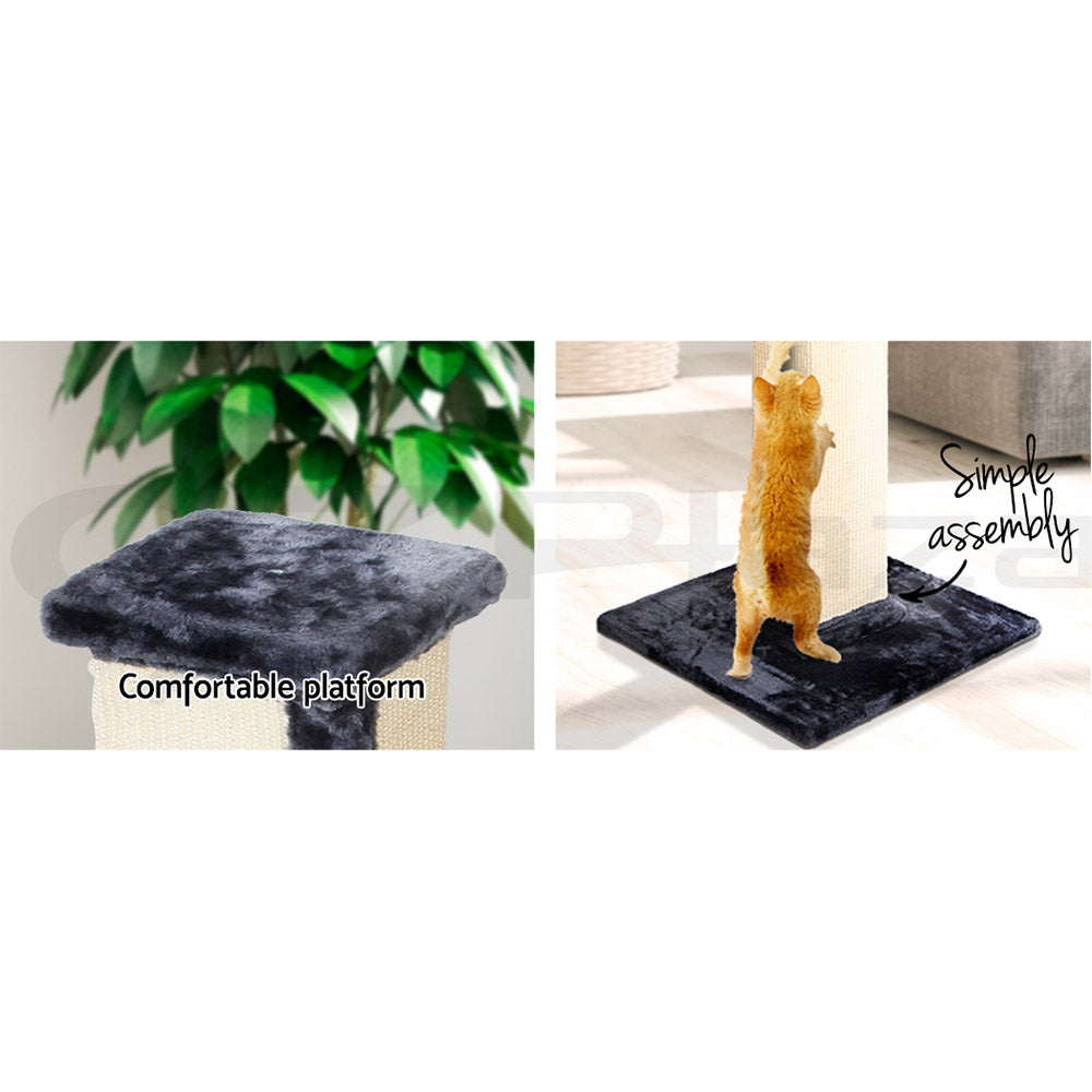 I.Pet Cat Tree Tower Scratching Post Scratcher Wood Condo Bed Toys Play Ladder