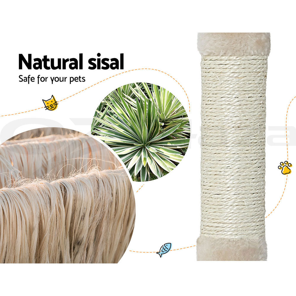 I.Pet Cat Tree Tower Scratching Post Scratcher Wood Condo Bed Toys Play Ladder