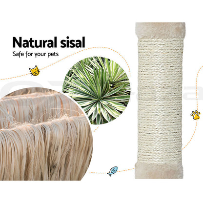I.Pet Cat Tree Tower Scratching Post Scratcher Wood Condo Bed Toys Play Ladder