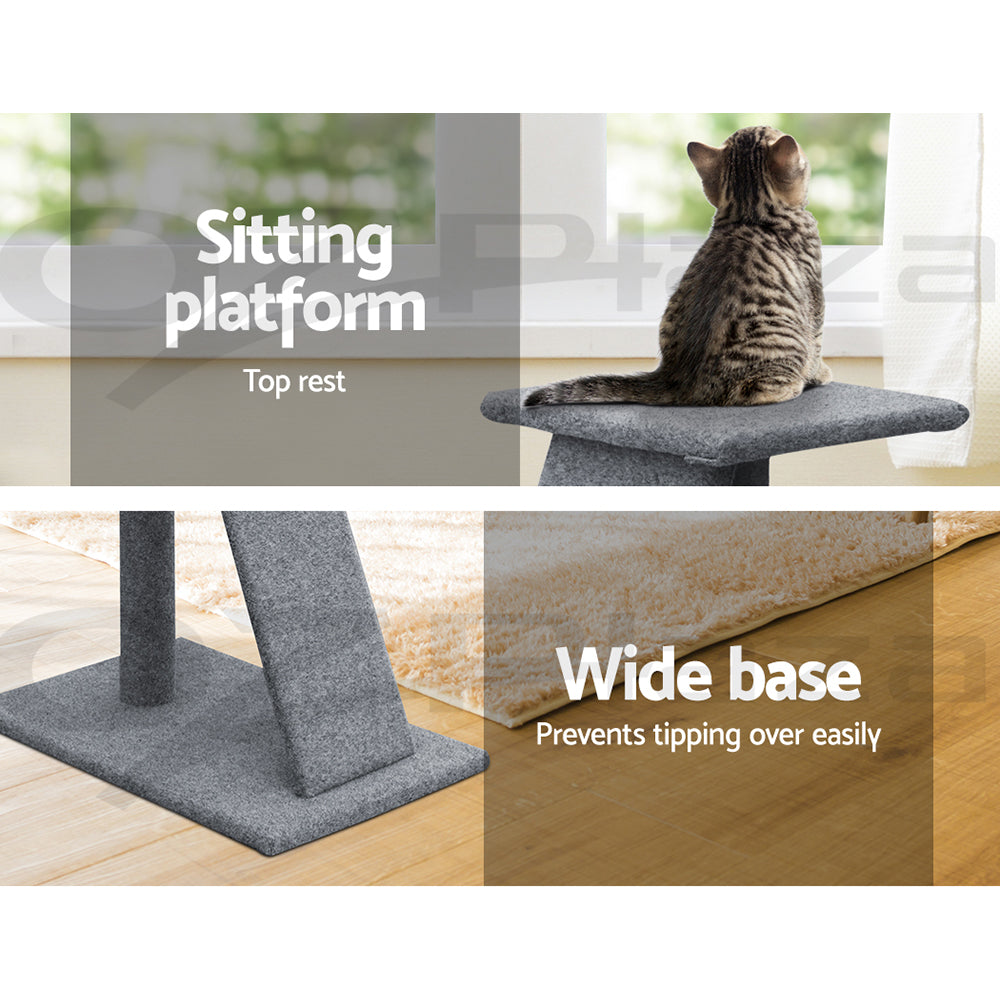 I.Pet Cat Tree Tower Scratching Post Scratcher Wood Condo Bed Toys Play Ladder
