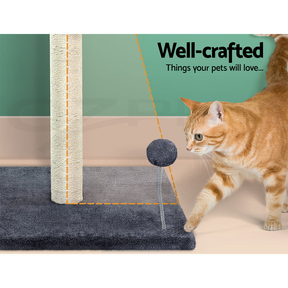 I.Pet Cat Tree Tower Scratching Post Scratcher Wood Condo Bed Toys Play Ladder