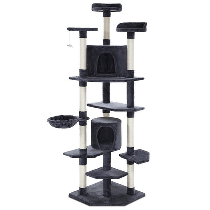 I.Pet Cat Tree Tower Scratching Post Wood Scratcher Condo Toys Trees Bed Large