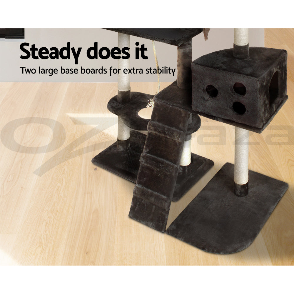 I.Pet Cat Tree Tower Scratching Post Wood Scratcher Condo Toys Trees Bed Large
