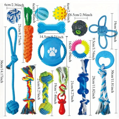 NNETM Series Dog Chew Toy Set (15pcs)