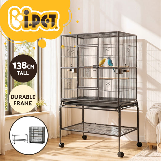 I.Pet Bird Cage Large Cages 88Cm Parrot Aviary Stand-Alone Budgie Perch Canary