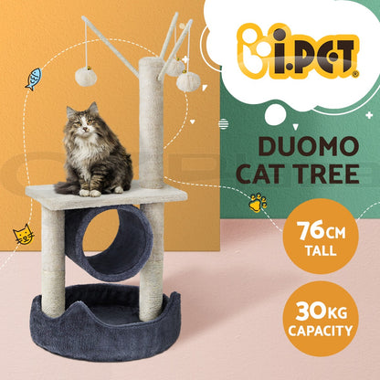 I.Pet Cat Tree Tower Scratching Post Scratcher Wood Condo Bed Toys Play Ladder