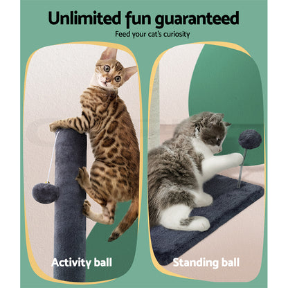 I.Pet Cat Tree Tower Scratching Post Scratcher Wood Condo Bed Toys Play Ladder