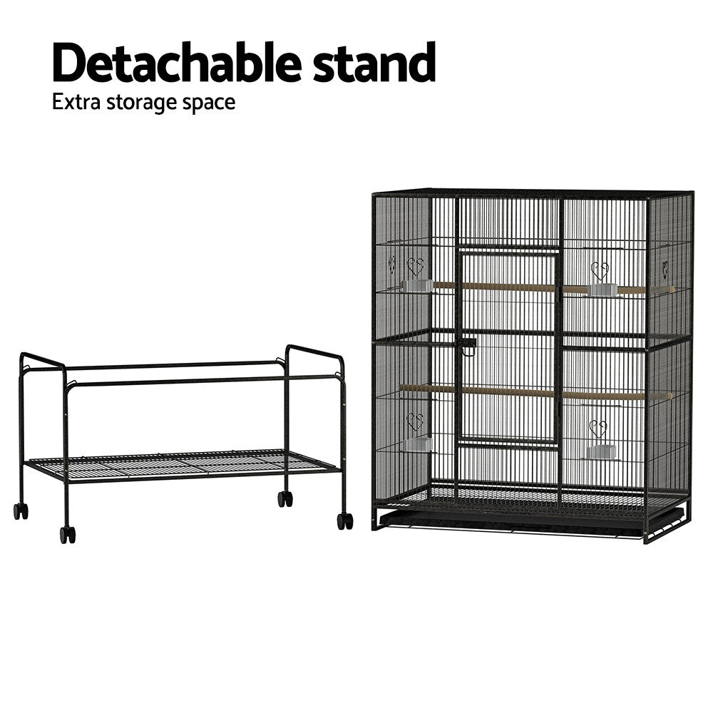 I.Pet Bird Cage Large Cages 88Cm Parrot Aviary Stand-Alone Budgie Perch Canary