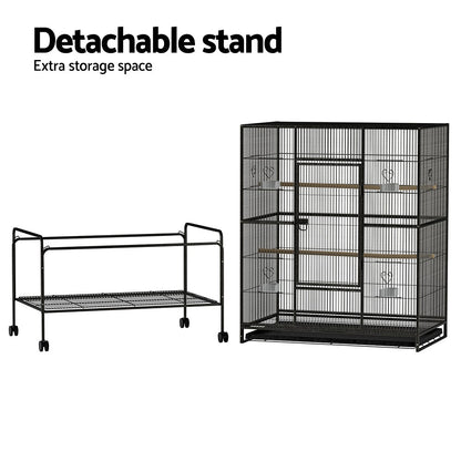I.Pet Bird Cage Large Cages 88Cm Parrot Aviary Stand-Alone Budgie Perch Canary