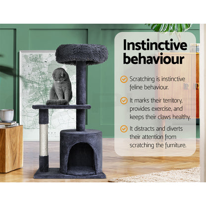I.Pet Cat Tree Tower Scratching Post Scratcher Wood Condo Bed Toys Play Ladder