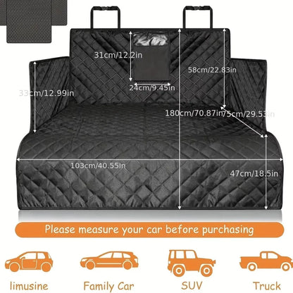 Wear-Resistant Waterproof Dog Carrier and Car Seat Cover for SUVs - Durable and Easy to Install Vehicle Protection Liner