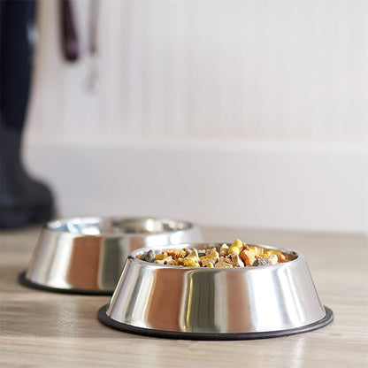 790Ml Pet Dog Puppy Food Water Dish Feeder Bowl Stainless Steel Non Slip Durable