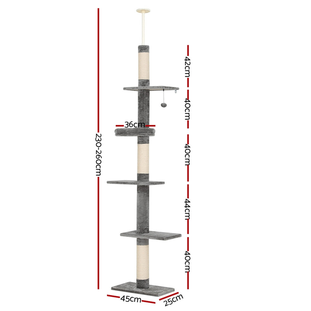 I.Pet Cat Tree Tower Scratching Post Wood Scratcher Condo Toys Trees Bed Large