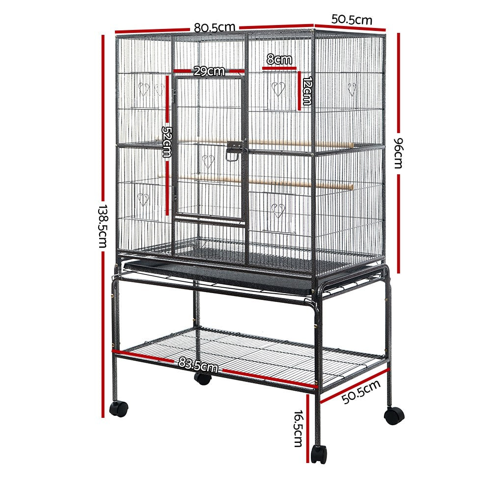 I.Pet Bird Cage Large Cages 88Cm Parrot Aviary Stand-Alone Budgie Perch Canary
