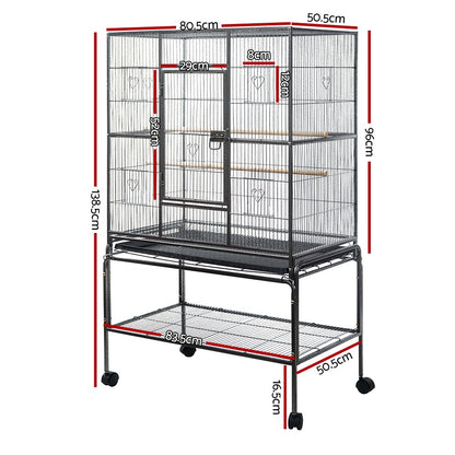 I.Pet Bird Cage Large Cages 88Cm Parrot Aviary Stand-Alone Budgie Perch Canary