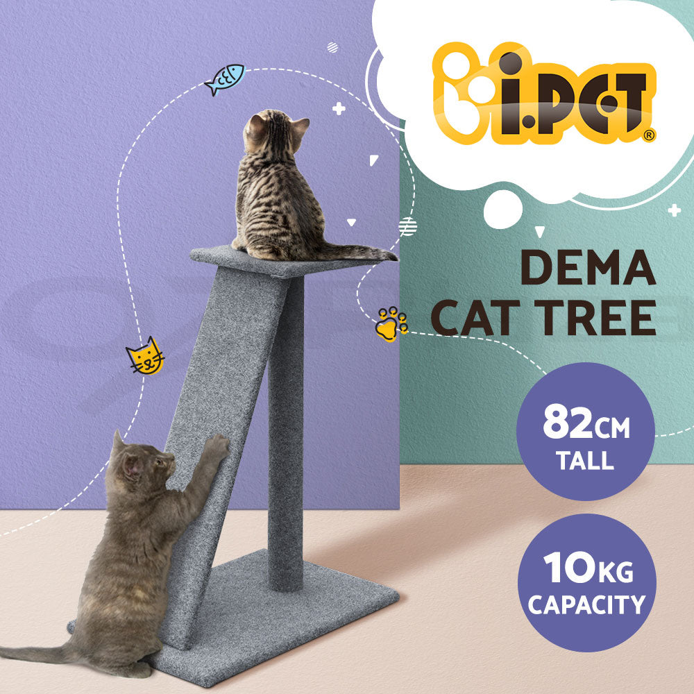 I.Pet Cat Tree Tower Scratching Post Scratcher Wood Condo Bed Toys Play Ladder
