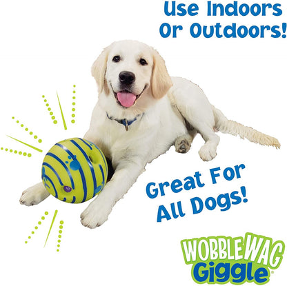 Wobble Wag Giggle Interactive Dog Toy Ball with Engaging Giggle Sounds